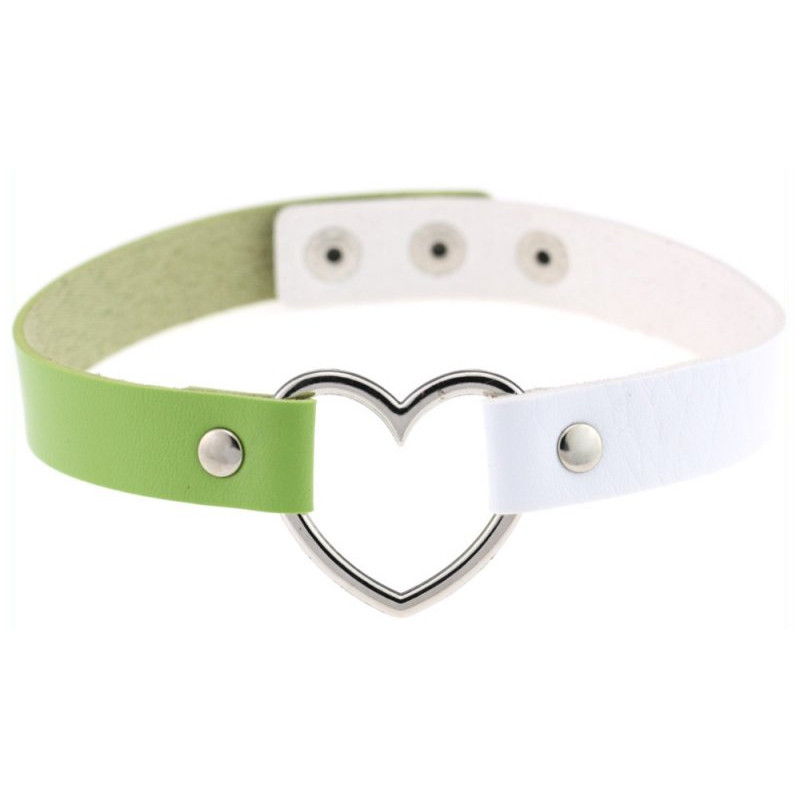 Generique Ras de cou Heart Duo Blanc-Vert